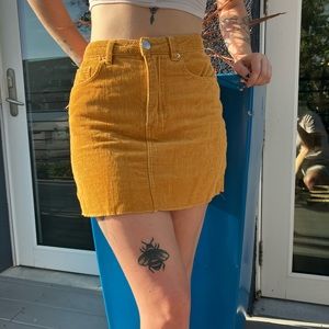 Mustard Yellow Corduroy Mini